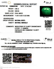 4.9/CT Natural Panna Stone with Govt. Lab Certificate-12500D51201